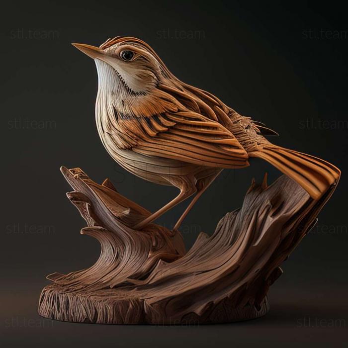 3D модель Cisticola bakerorum (STL)